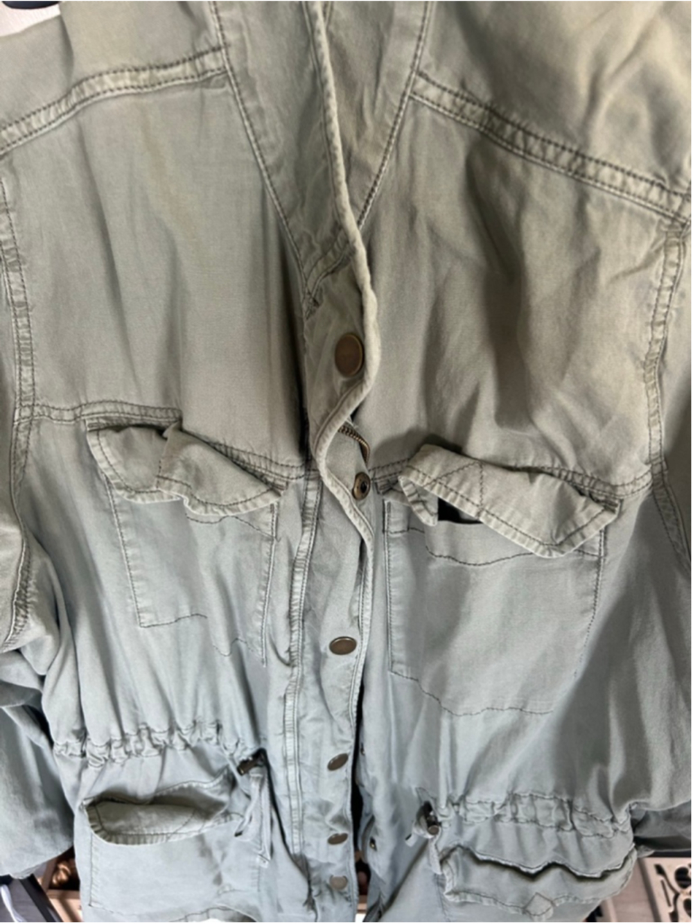 Women's EVRI Olive Green Utility Jacket Plus Size 3X - Picture 2 of 4
